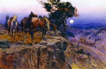 Indianer und Cowboy Werke - unschuldige Verbündete 1913 Charles Marion Russell Indiana Cowboy